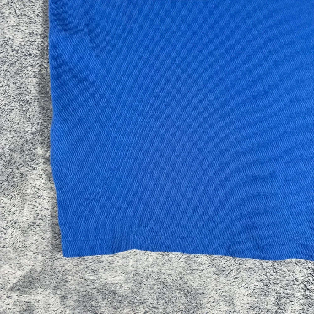 Polo Ralph Lauren Mens L Classic Fit Cotton Mesh Polo‎ Shirt Blue w/ Orange Pony